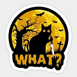 Cat What Sticker